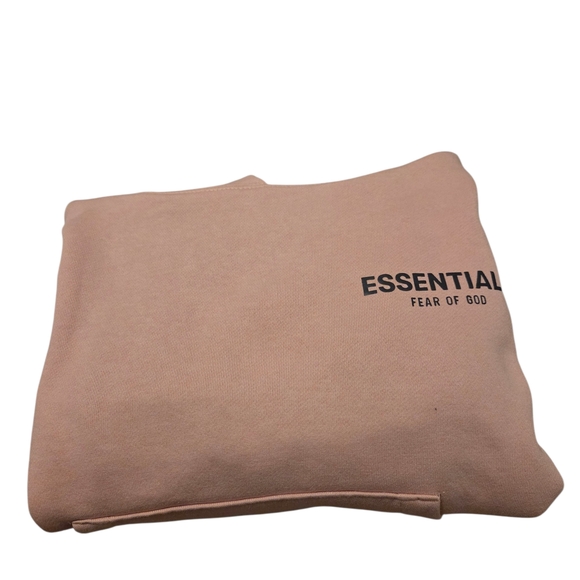 Fear of God Essentials Kids Pullover Hoodie 'Matte Blush' Size 8/M - Picture 9 of 9